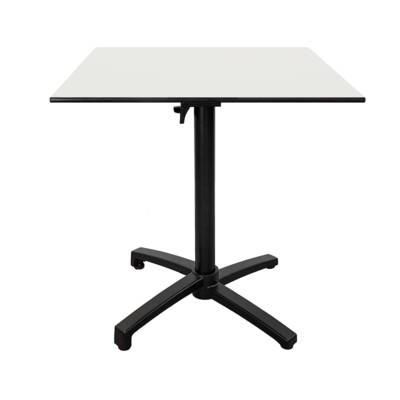 Table pliante 70x70cm blanc - terrasse - RestooTab