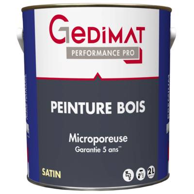 Peinture spécial bois premium blanc - Gedimat - GEDIMAT PERFORMANCE PRO