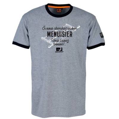 Tee-shirt menuisier gris chiné - Gedimat - TSD CONFECTION