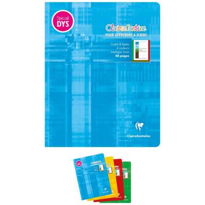 Cahier Clairenfantine Spécial DYS 17x22cm 48 pages 4 couleurs Interligne 5 mm