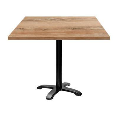 Table pied noir 90x90cm chene slovene - intérieur - RestooTab
