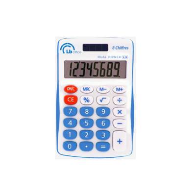 Calculatrice EASY double alimentation coloris aléatoire