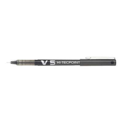 Stylo roller Hi-Tecpoint V5 Encre liquide Pte Fine Noir - Pilot