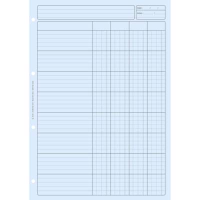 Bloc Audit 4 Colonnes + entête 297X210 80 Pages Bleu