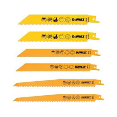 Lame DEWALT pour scie sabre - Coffret de 6 - DT2444-QZ - Maxoutil