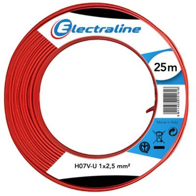 Câble d'installation H07V-U 1X2,5 25 m - Gedimat - ELECTRALINE