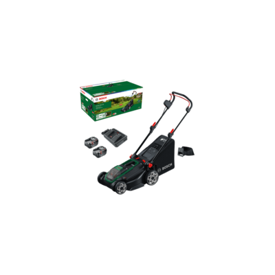 Tondeuse à gazon sans fil ROTAK18V2-43 - BOSCH - avec 2 batteries 4,0Ah - chargeur - 06008B9L00