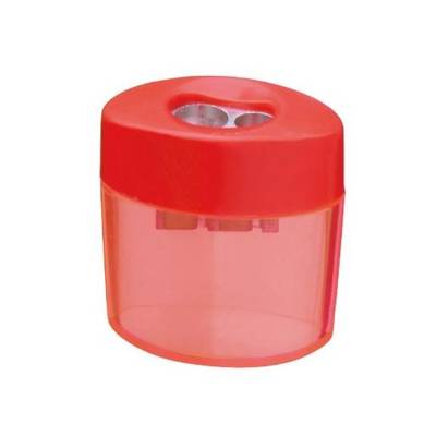 Taille-crayon taill'electron intérieur métal 2 trous Bleu ou Rouge Aléatoire