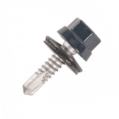 Vis bac acier SCELL-IT Plage métal ZED - Ø6.3 x 25 mm - TH12 - Gris alu blanc RAL9006 - Sachet  de 100 - ZTZR-63025-9006 - Maxoutil