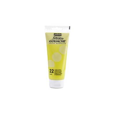Tube 100ml Peinture Studio Gouache Fine Jaune citron