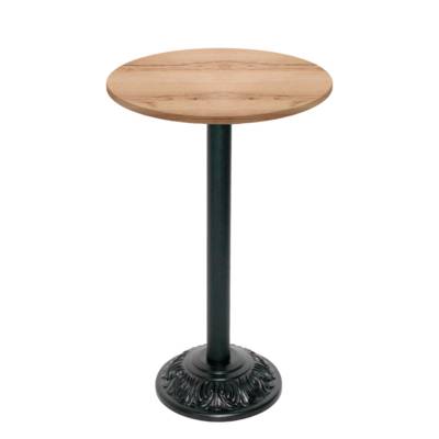 Mange-debout pied noir Ø60cm chene delano - intérieur - RestooTab