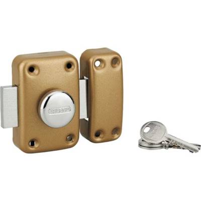 Verrou apache bouton cylindre 50 3 clés or - Gedimat - THIRARD