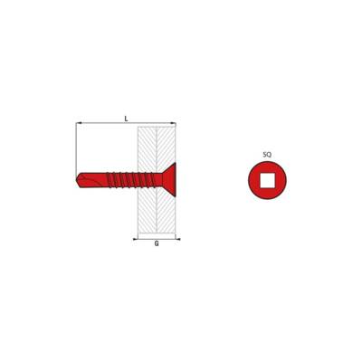 Boîte 500 Vis autoperceuse TFQ acier SCELL-IT - SQ2 - 3.9 x 38 mm - TFQ39038 - Maxoutil