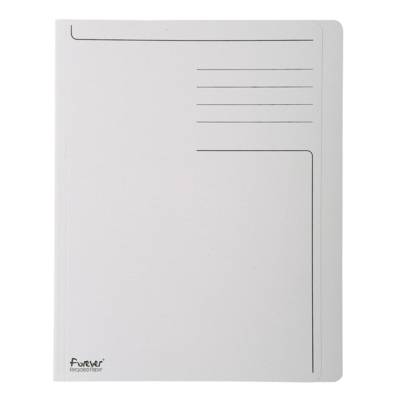 Pack 100 Chemises à bord décalé Forever® 280g Imprimée - 24x32cm - Gris