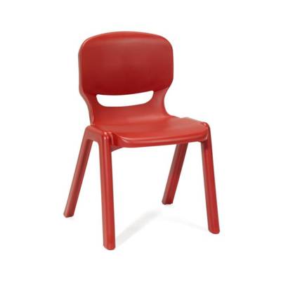 Chaise monobloc 4 pieds Ergos One Polypropylène Taille 3 Hauteur Assise 35cm Rouge
