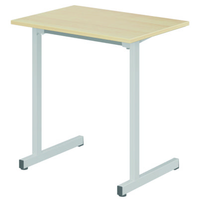 Table GANGE plateau ép.21 mm stratifié chant bois piètement époxy -