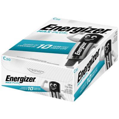 Lot de 20 Piles alcalines Max Plus LR14 C 1,5V