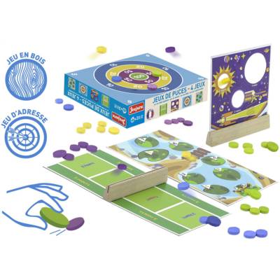 Jeux de Puces - 4 jeux - Puces en bois - JEUJURA