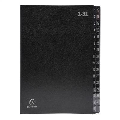 Trieur rigide Economique Ordonator 32 compartiments numériques - 24x34cm - Noir