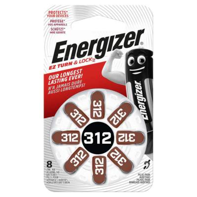 Lot de 8 Piles auditives Zinc-Air PR41 -312 - 1.4 V