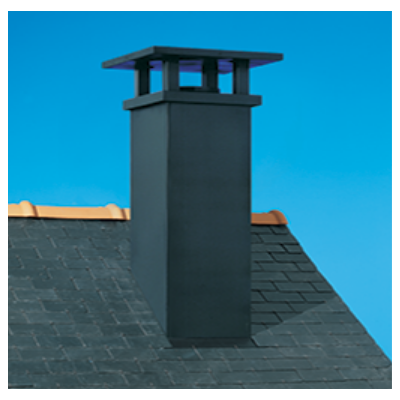 Sortie de toit Tradinov pente 64 à 73% Ø150 Noir Lisse POUJOULAT STD TCP70 150S - 01150403 - Maxoutil