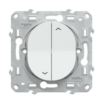 Interrupteur 2 boutons pour volet roulant 6AX OVALIS - blanc - Gedimat - SCHNEIDER ELECTRIC