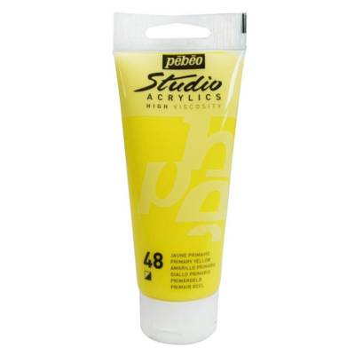 Peinture Studio Acrylique Tube Jaune Primaire 100 ml - PÉBÉO