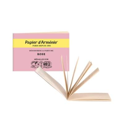 Carnet de 12 feuilles de 3 lamelles parfum La Rose