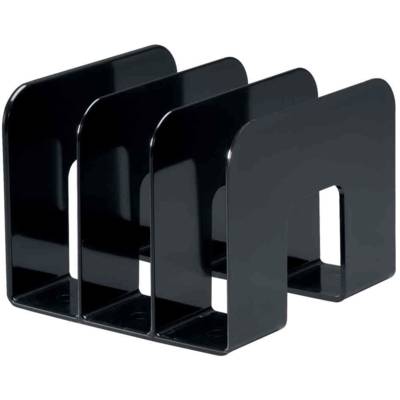 Porte-revues TREND plastique 3 compartiments (L)215 x (P)210 x (H)165 mm Noir