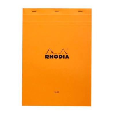 Bloc ORANGE N°18 21x29,7cm 80F agrafées 80g ligné & marge