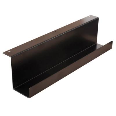 Goulotte horizontale à fixer sous plateau époxy - L36xP5,6xH9 cm - Noir RAL 9005 - Mobidecor