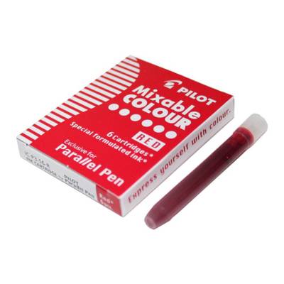 Boite de 6 Cartouches d'encre pour stylo Parallel Pen Rouge