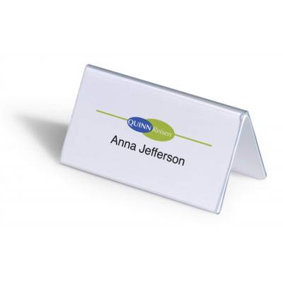 Paquet 25 Porte-noms de table 52x100 mm transparent