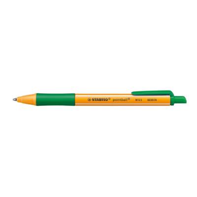 Stylo Bille Rétractable POINTBALL Tracé 0,5 mm Vert - STABILO