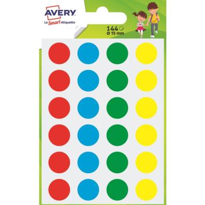 Sachet de 144 gommettes assorties - Ø 15