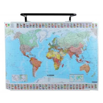Support de cartes mural acier noir
