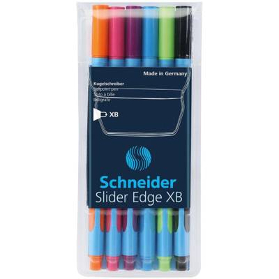 Stylo à bille Slider Edge Pointe Extra Large Colours Pochette 6 - SCHNEIDER