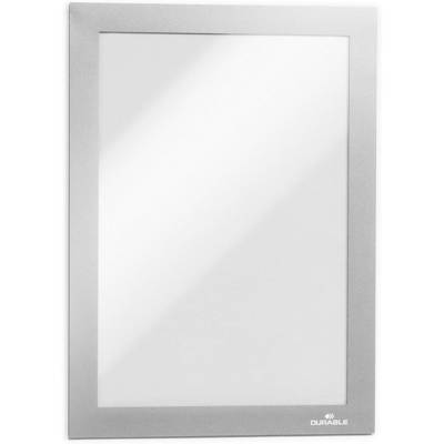 Sachet 2 Pochettes Cadre d'affichage DURAFRAME® A5 argent métallisé