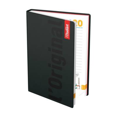 Agenda scolaire L'ETUDIANT 15 x 21 cm Couverture gommée Noir