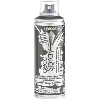Aérosol 200ml Peinture DécoSpray NOIR Mat - PÉBÉO