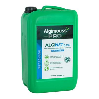 Nettoyant décrassant façades ALGINET FLASH - bidon de 10l - Gedimat - ALGIMOUSS