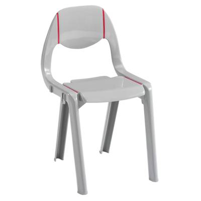 Chaise EXCEL polypropylène - T6 - Gris - Mobidecor