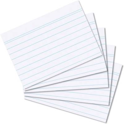 Lot de 100 Fiches bristol 170g format A8 ligné Blanc