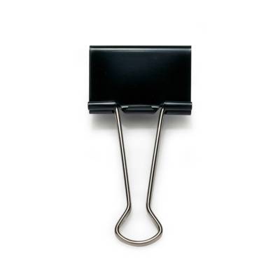 Paquet de 10 Pinces à Double Clip 19mm Noir