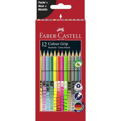 Étui de 12 crayons de couleur triangulaires Colour GRIP