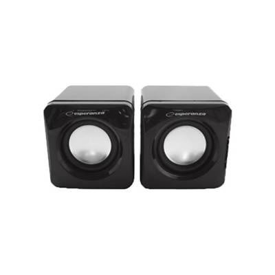 Enceintes Stéréo Cube 2.0 LEGGIERO EP111 pour PC 2x3W Noir