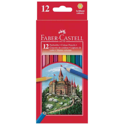 Etui de 12 crayons de couleur en 12 couleurs assorties - Faber-Castell