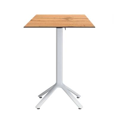 Mange-debout rabattable pied blanc 60x60cm chene armor - terrasse - RestooTab