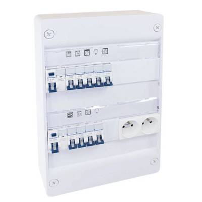 Coffret électrique monté-câblé évolutif 2 rangées 26 modules - pour T1/T2 - Évolution - EUROHM - 19421