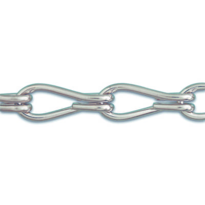 Chaîne non soudée double torsion acier nickelé D1,4mm charge de travail 5kg - Gedimat - CHAPUIS